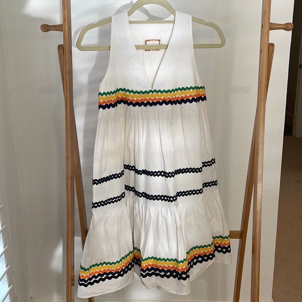 Anthropologie. Size XS. Ari + Ali. Green orange yellow black rick rac detail